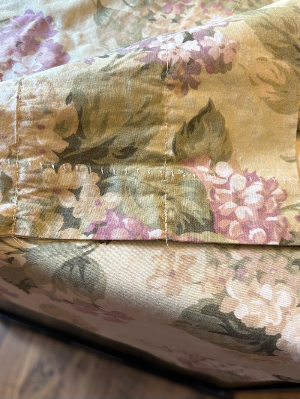 Martha Stewart Town & Country Hydrangea Floral Panel in Green, Pink & Cream - Picture 4 of 8